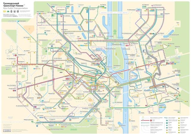 Mapa transportowa Kijowa