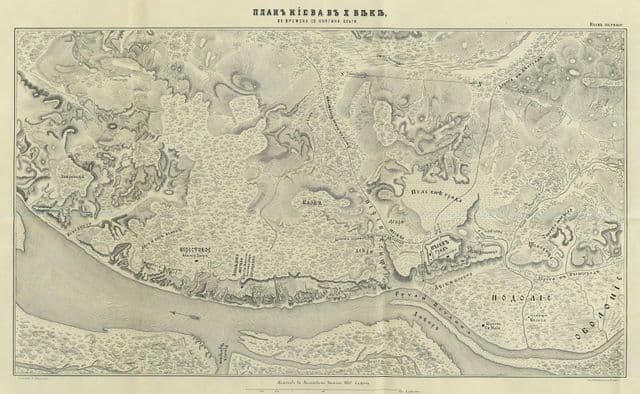 Kijów zabytkowa mapa