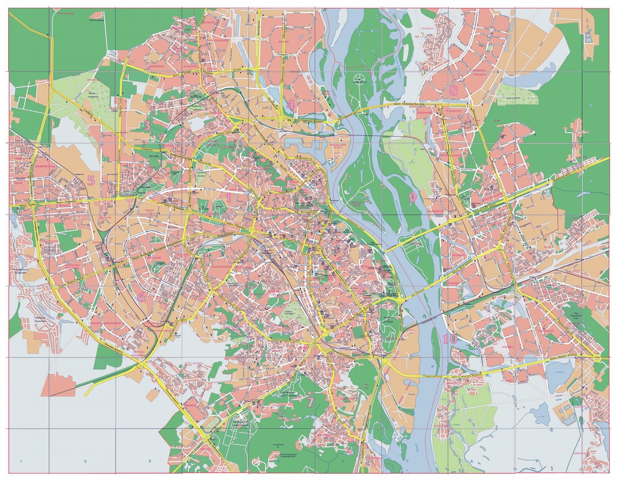 Mapa miasta Kijów