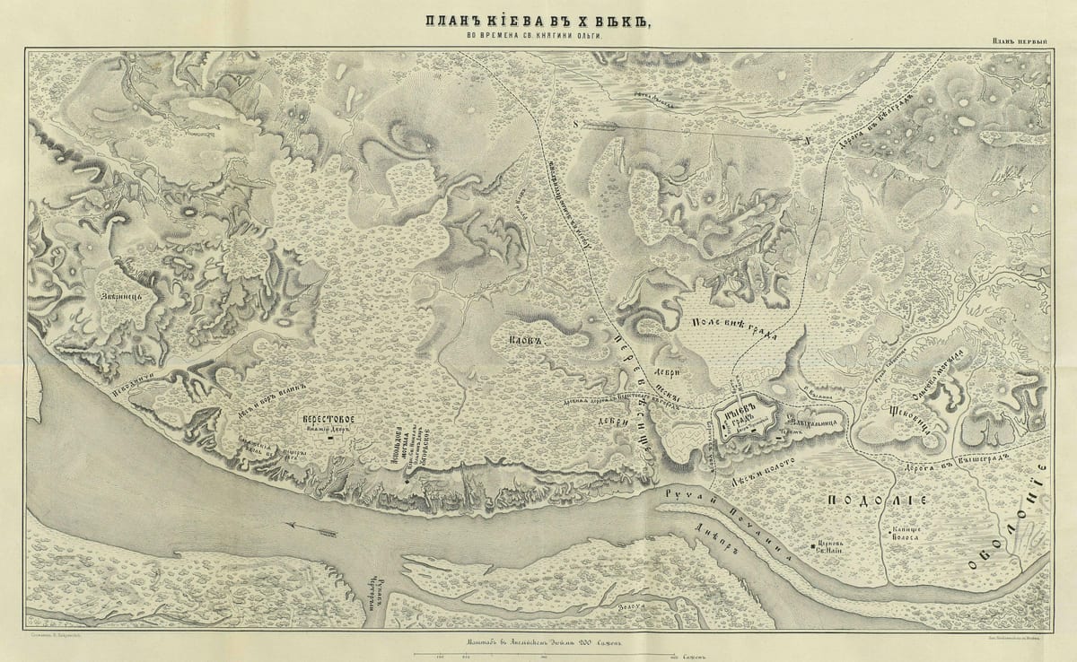 Kijów zabytkowa mapa